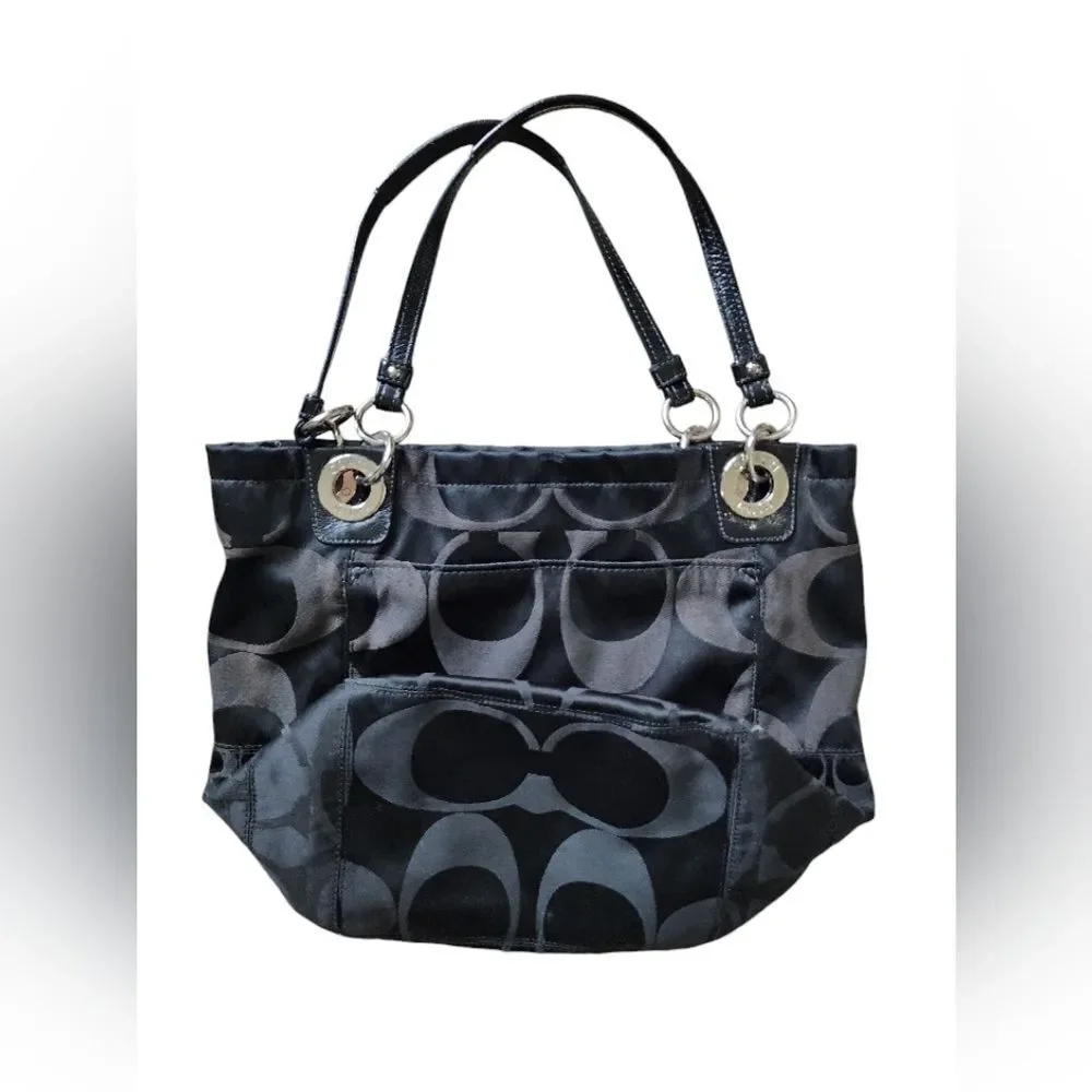 COACH Black Signature Tote Bag - Picture 3 of 8